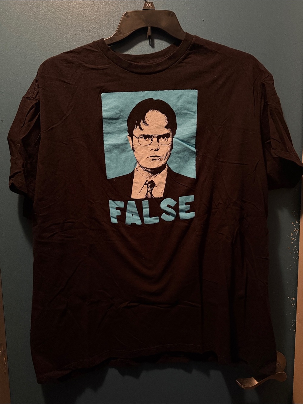 Ripple Junction Black T-Shirt with Light Blue Graphic - FALSE Design